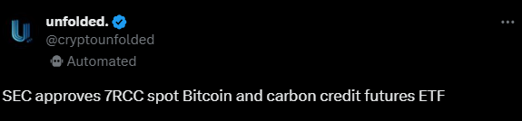 SEC Approves 7RCC Bitcoin and Carbon Credit Futures ETF: A Unique ESG Investment Opportunity