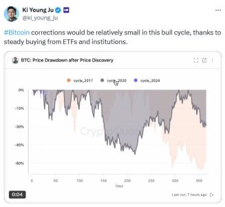 CryptoQuant CEO Expects Small Bitcoin Corrections During This Bull Market Cycle