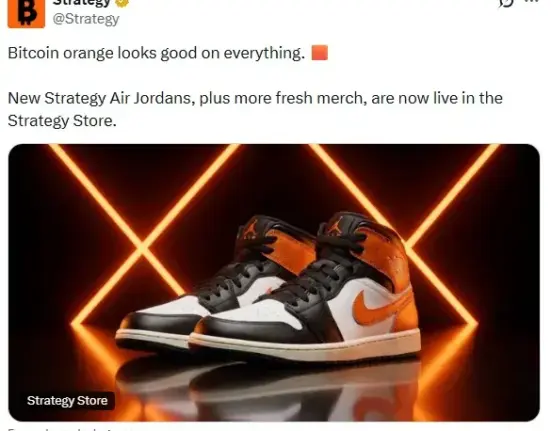 Strategy launches Bitcoin-themed Air Jordan-inspired sneakers