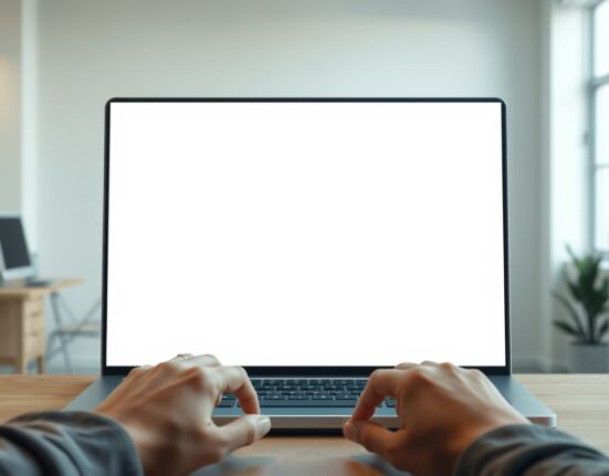 The 0G App AI development platform interface on a laptop, representing decentralized natural language programming.