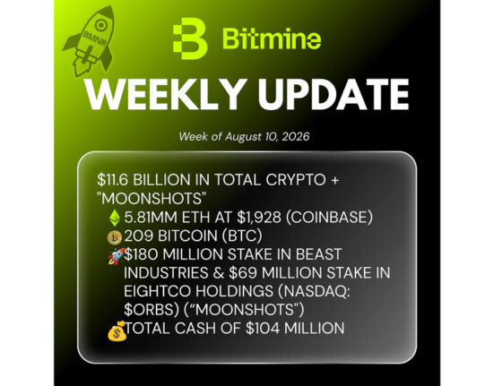 Bitmine Immersion Technologies (BMNR) Announces ETH Holdings Reach 5.81 Million Tokens, and Total Crypto and Total Cash Holdings of $11.6 Billion