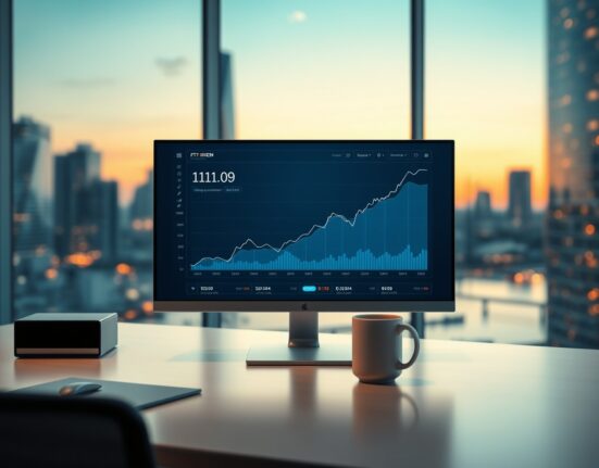 1INCH token price chart on a modern digital dashboard in a professional trading environment.