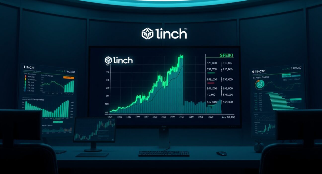 1inch Network Token price prediction chart showing potential DeFi comeback trend from 2026 to 2030