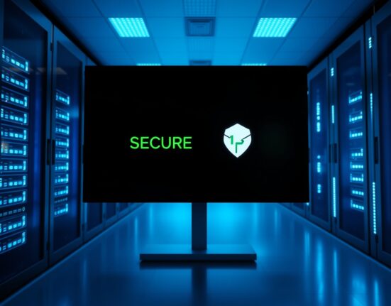 1inch security status display in a modern data center, indicating no impact from Trusted Volume hack