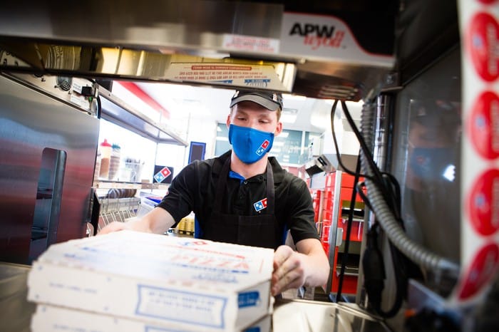 Domino's workers would have the choice of being paid in Bitcoin.