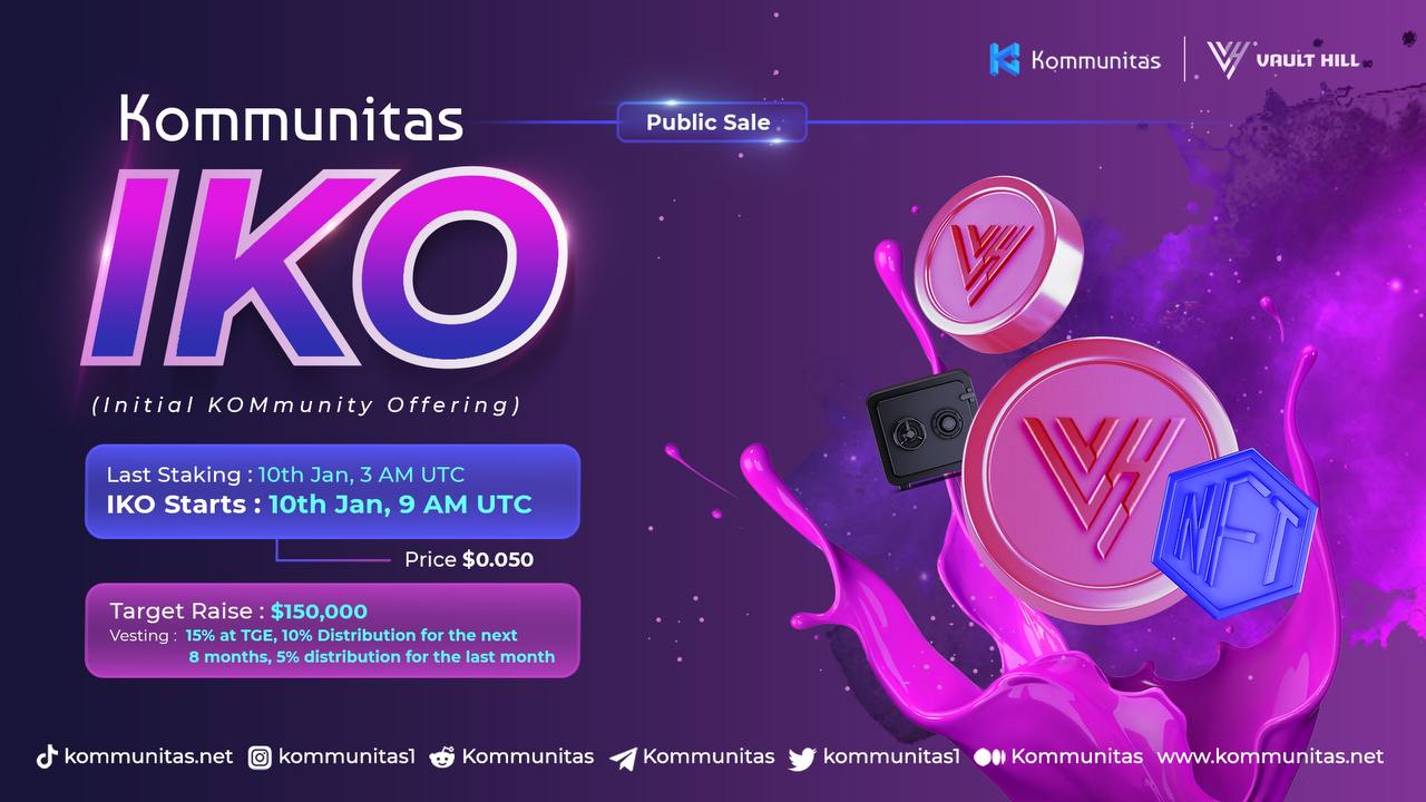 Kommunitas will carry out our Vault Hill IKO on the 10th January 2022!