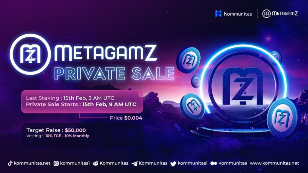 Kommunitas launch its new private sale – MetaGamz