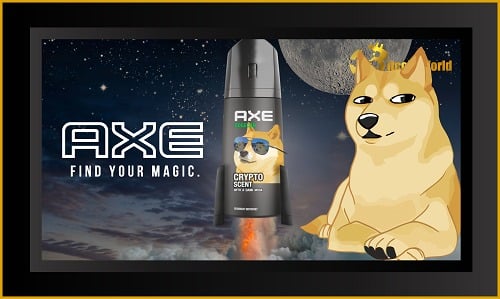 AXE is releasing a deodorant stick with a Dogecoin theme today