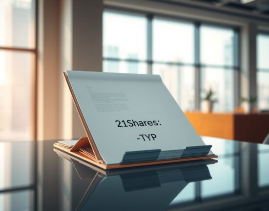 Professional document representing the 21Shares THYP Hyperliquid ETF filing update for investors.