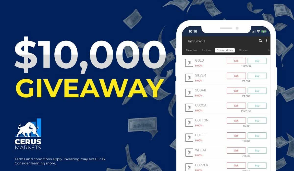 Cerus Markets Launches its Mobile Trading App $10,000 Giveaway