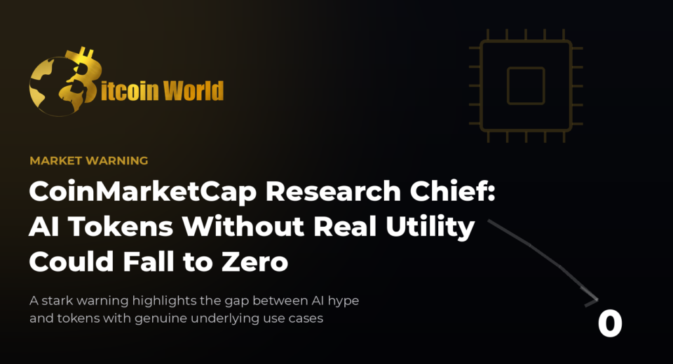 CoinMarketCap Research Chief Warns AI Tokens Without Real Utility Could Fall to Zero