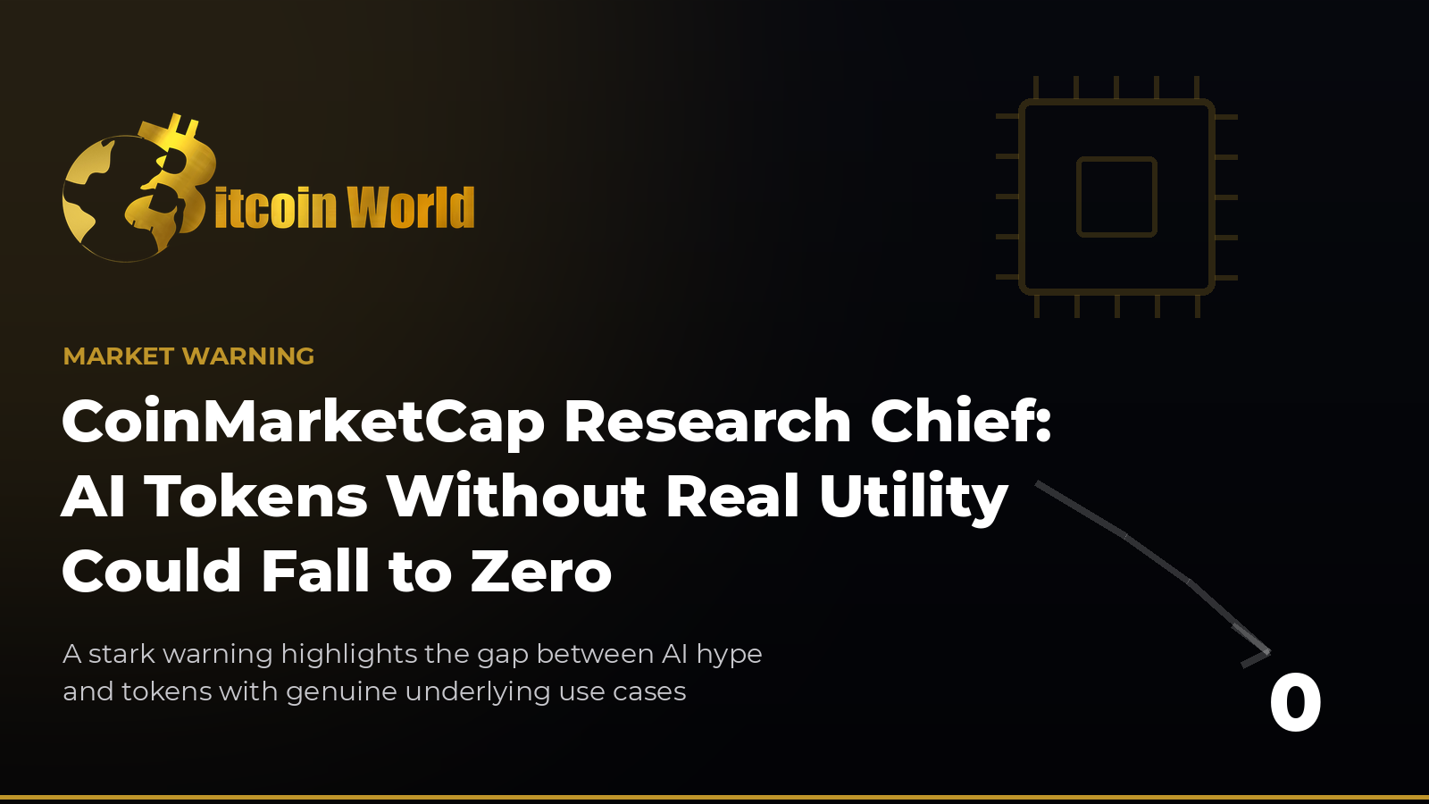 CoinMarketCap Research Chief Warns AI Tokens Without Real Utility Could Fall to Zero