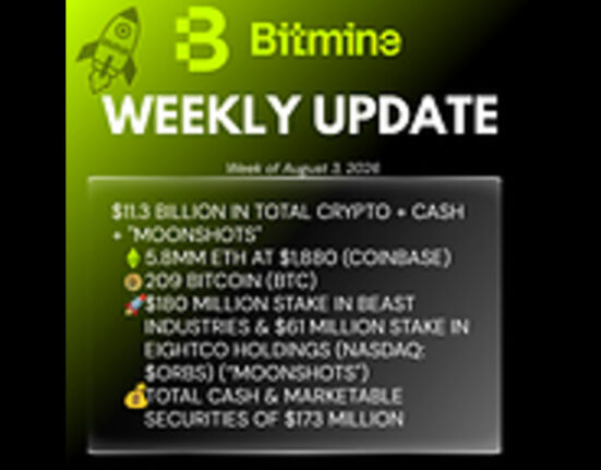 Bitmine Immersion Technologies (BMNR) Announces ETH Holdings Reach 5.8 Million Tokens, and Total Crypto and Total Cash Holdings of $11.3 Billion