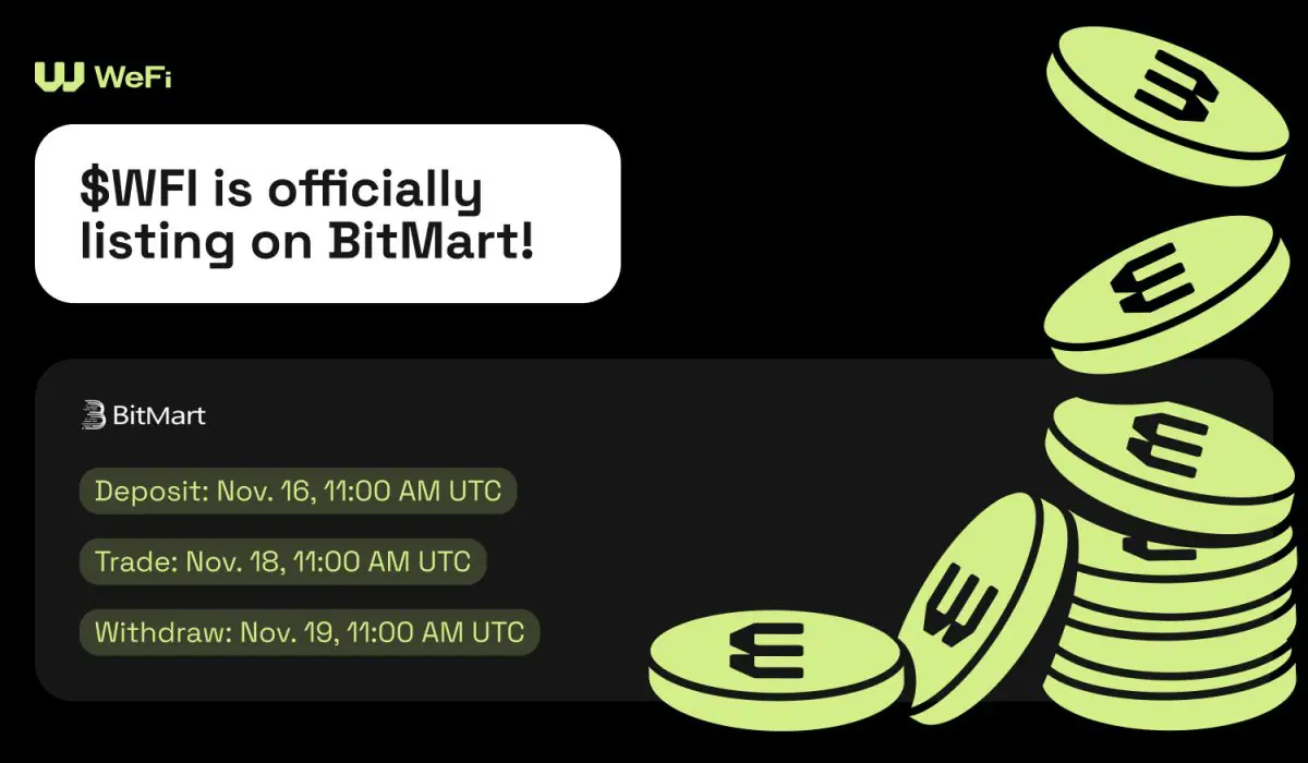 WeFi to Enter New Phase of DeFi Following November $WFI Token Generation Event