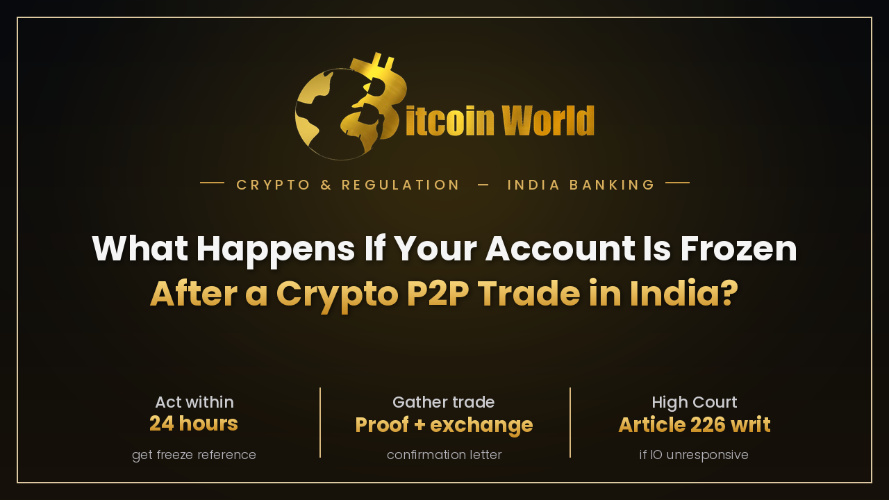 What Happens If Someone’s Account Is Frozen After a Crypto P2P Trade in India?