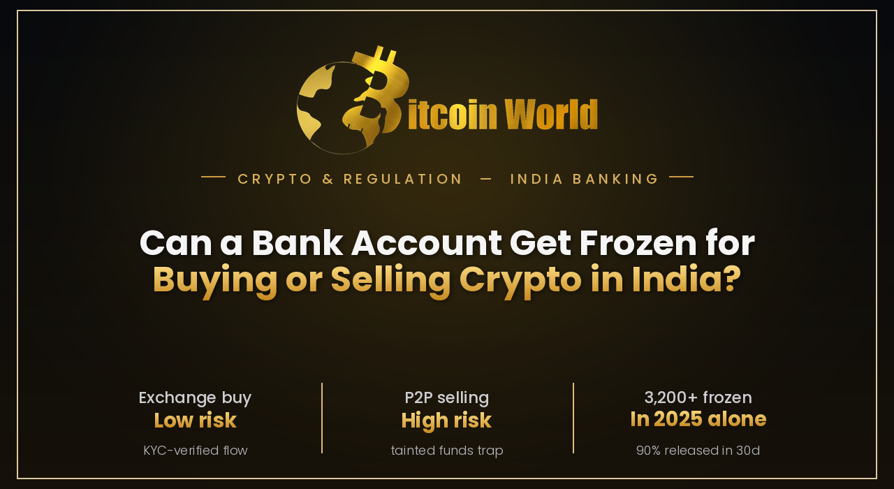 Can a Bank Account Get Frozen for Buying or Selling Crypto in India?