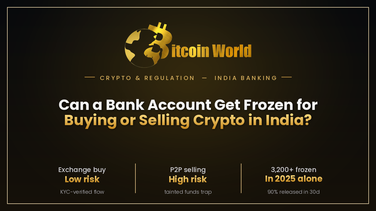 Can a Bank Account Get Frozen for Buying or Selling Crypto in India?