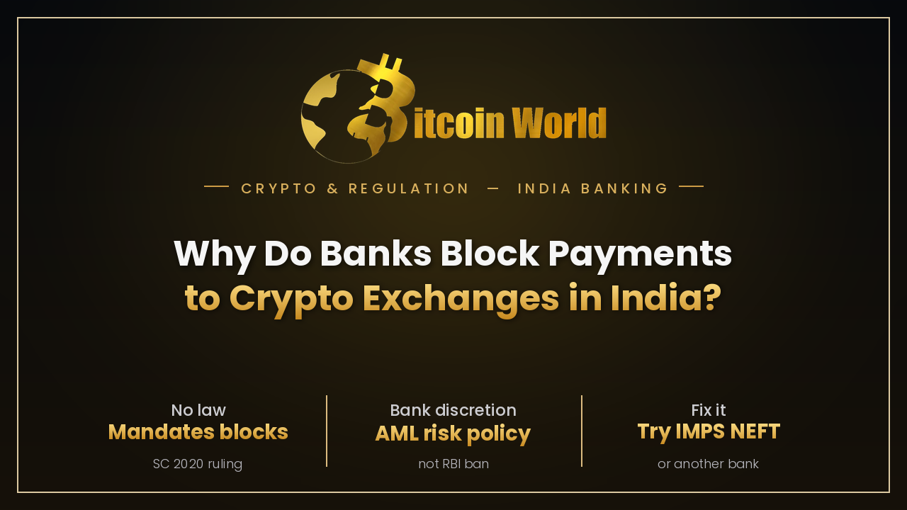 Why Do Banks Sometimes Block Payments to Crypto Exchanges in India?
