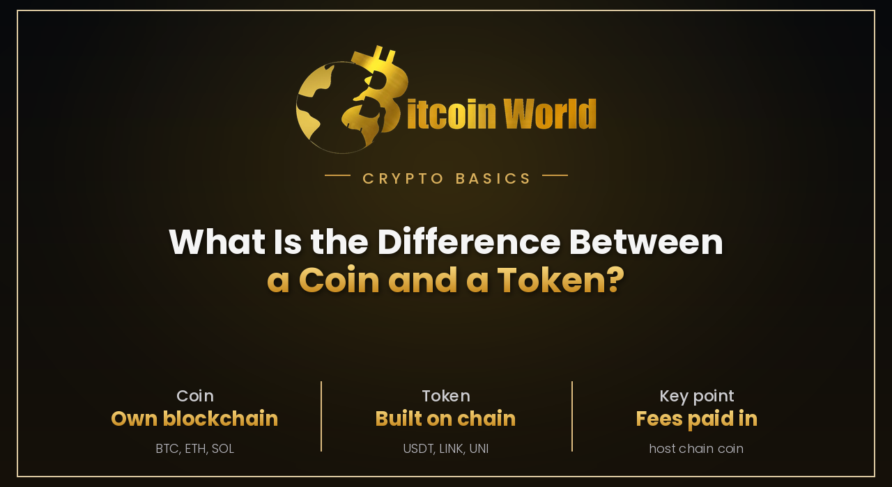 Difference Between a Coin and a Token in Crypto