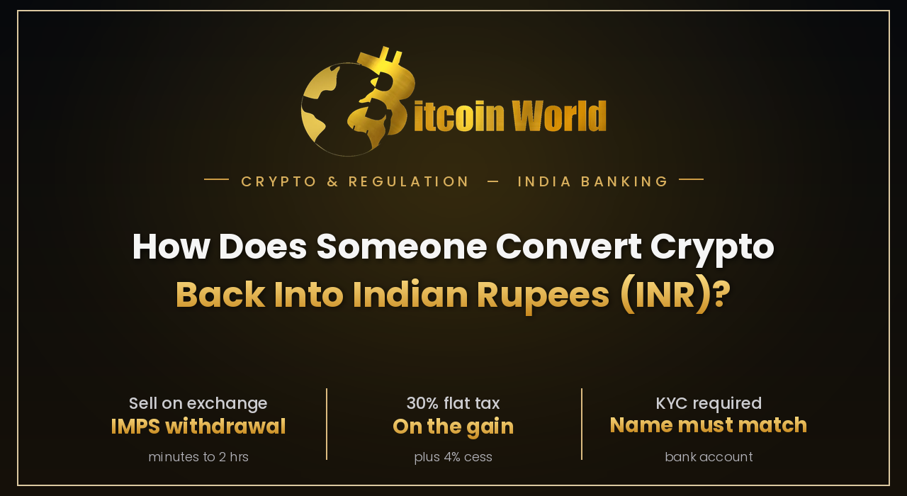 Convert Crypto Back Into Indian Rupees