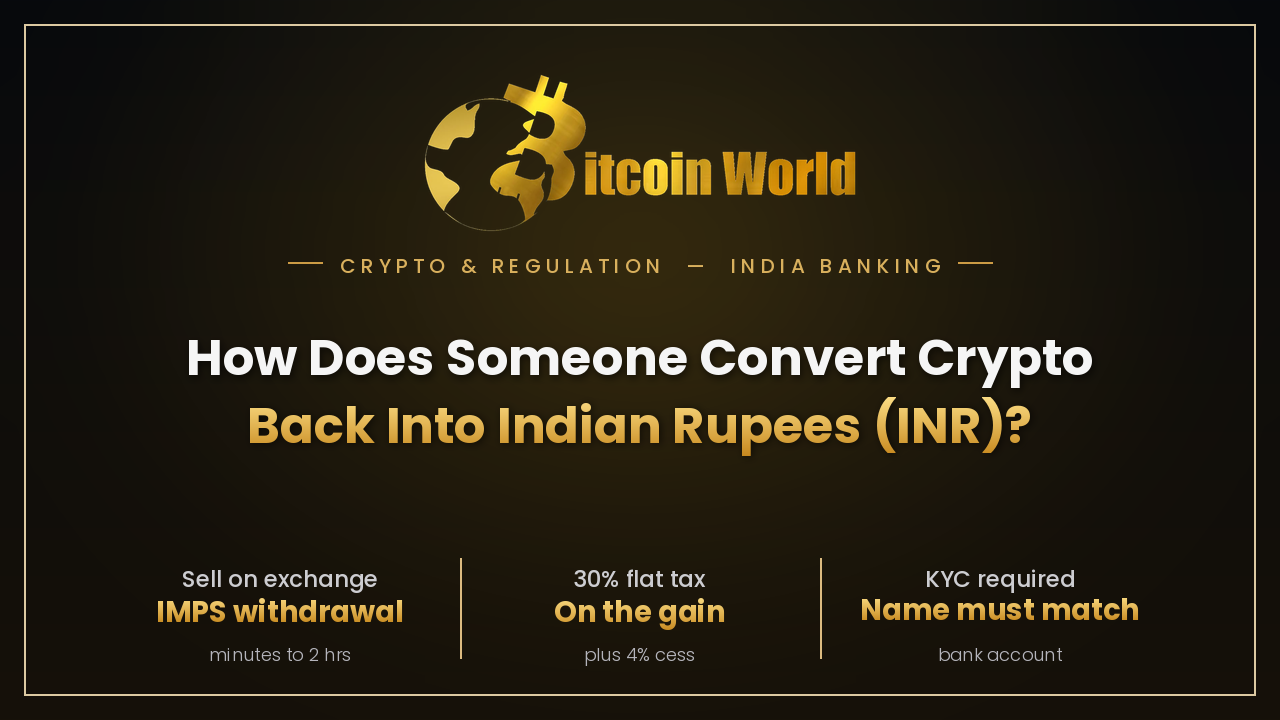 How Does Someone Convert Crypto Back Into Indian Rupees (INR)?