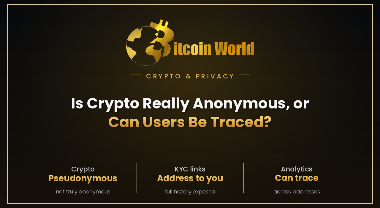 Is Crypto Really Anonymous, or Can Users Be Traced?