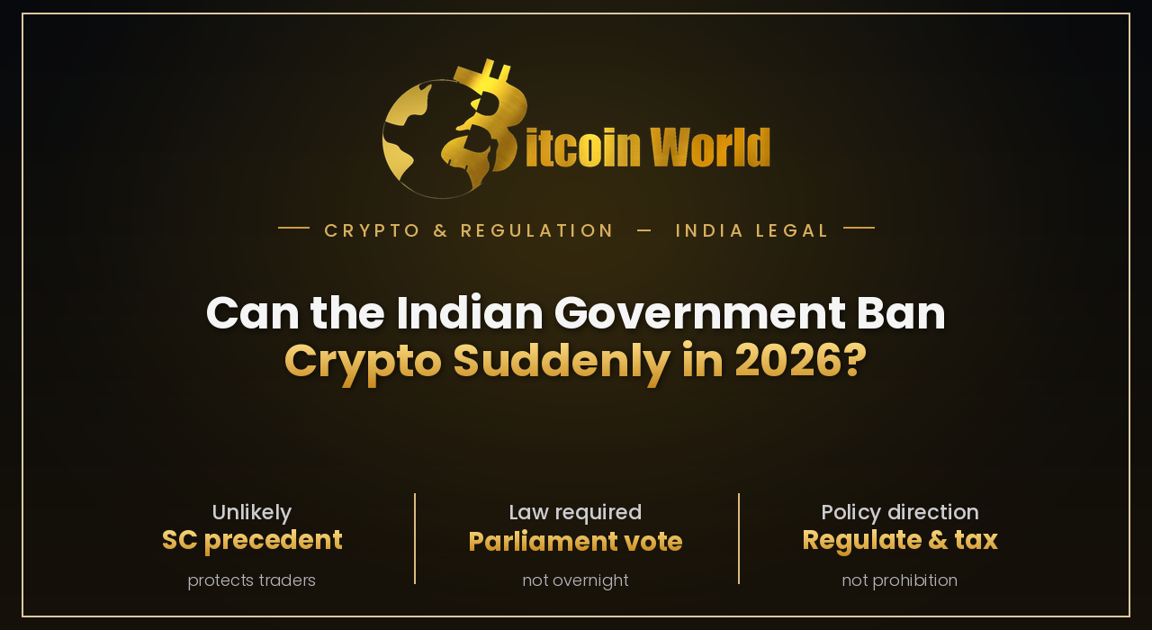 Can the Indian Government Suddenly Ban Crypto in 2026?