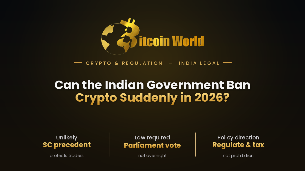 Can the Indian Government Suddenly Ban Crypto in 2026?