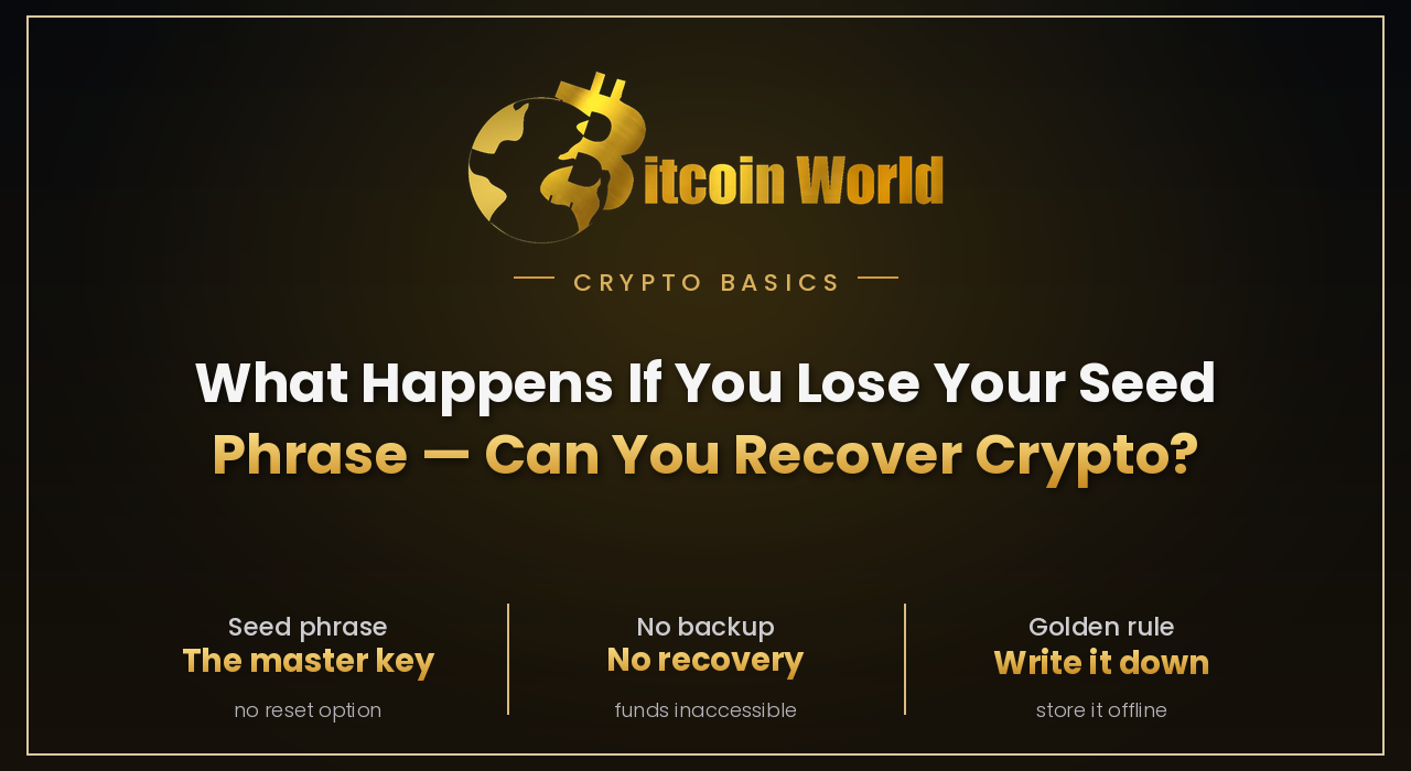 What Happens If You Lose Your Seed Phrase - Can You Still Recover Your Crypto?