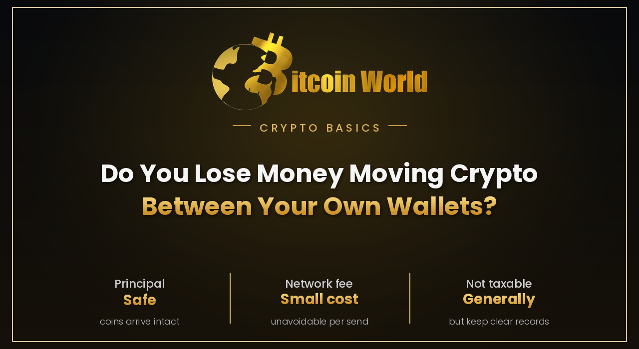 Does Someone Lose Money Every Time They Move Crypto Between Their Own Wallets?