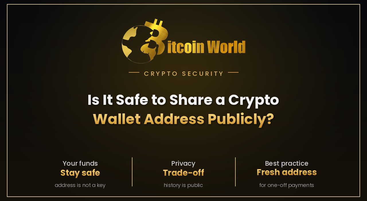 Is It Safe to Share a Crypto Wallet Address Publicly?