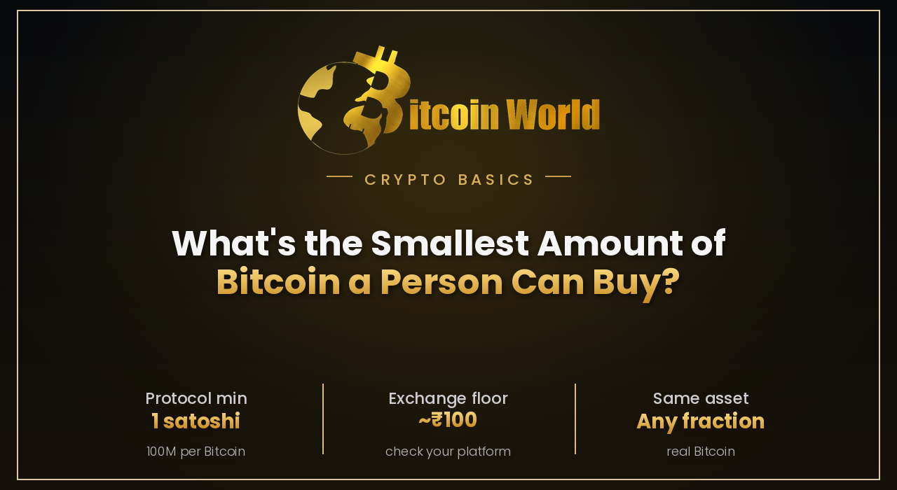 What's the Smallest Amount of Bitcoin a Person Can Buy?