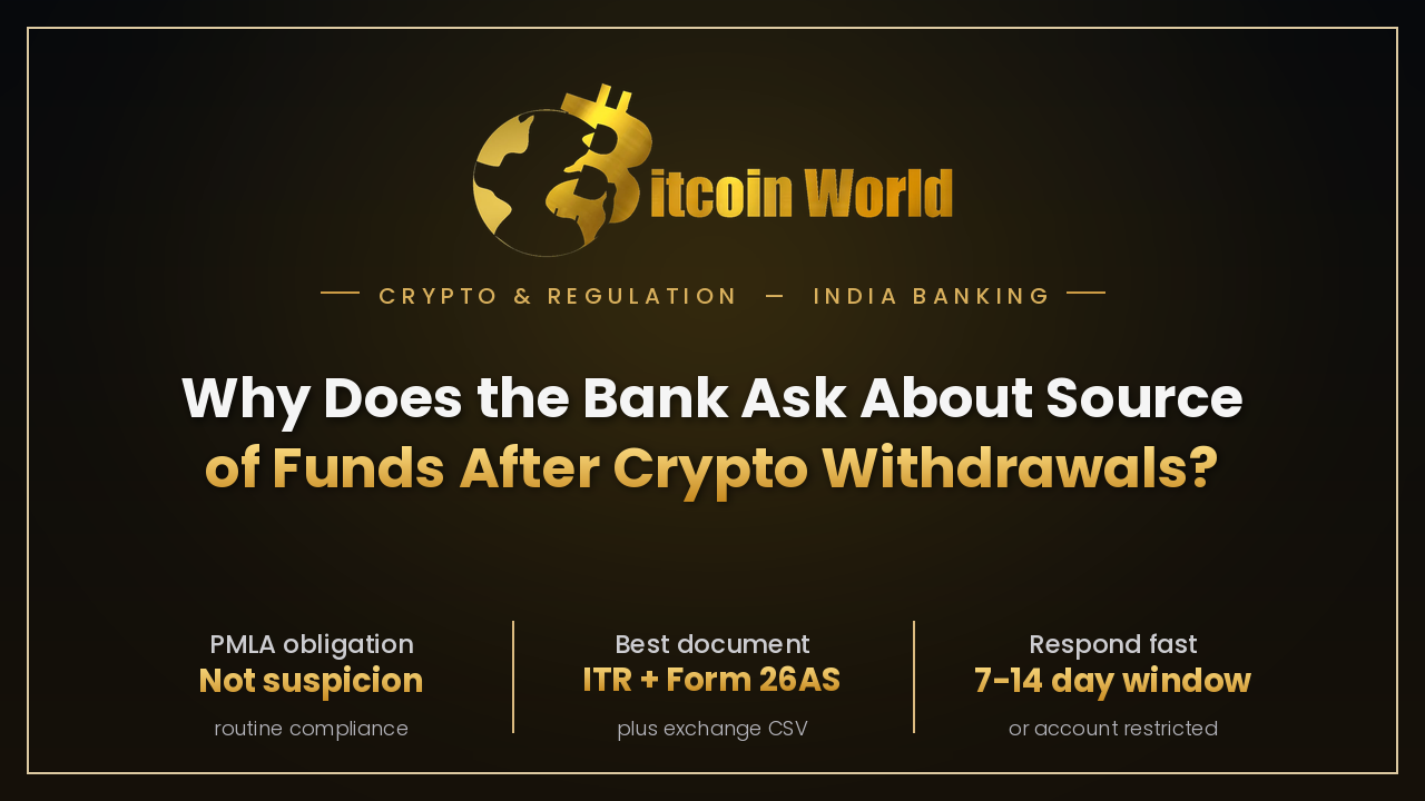 Why Does the Bank Ask About “Source of Funds” After Crypto Withdrawals in India?