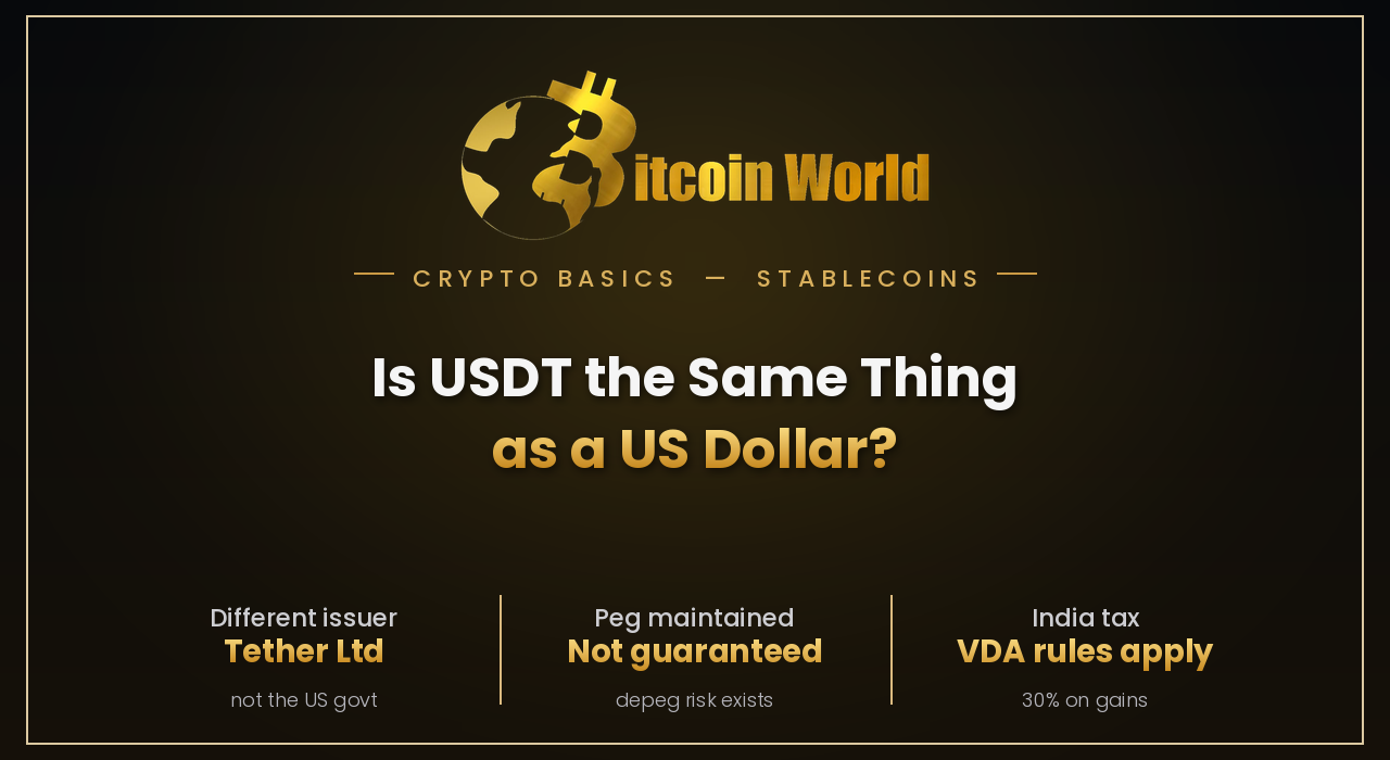 Is USDT the same thing as a US dollar?