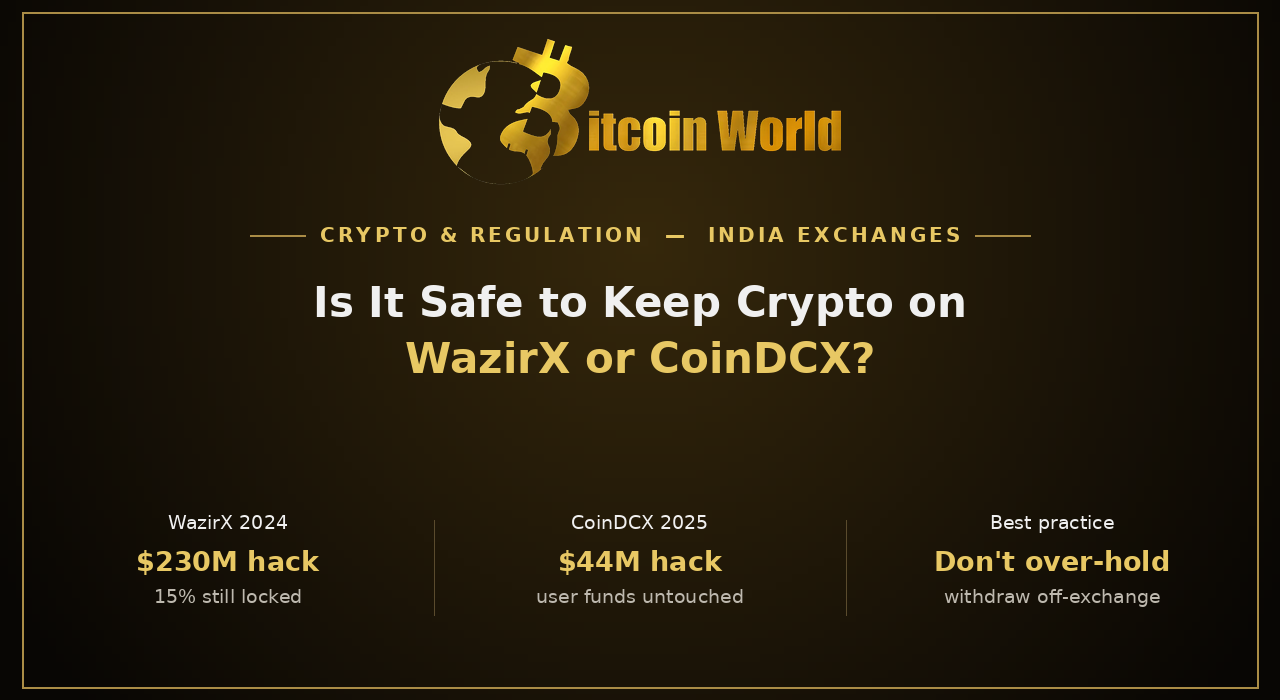 Is It Safe to Keep Crypto on Indian Exchanges Like WazirX or CoinDCX?