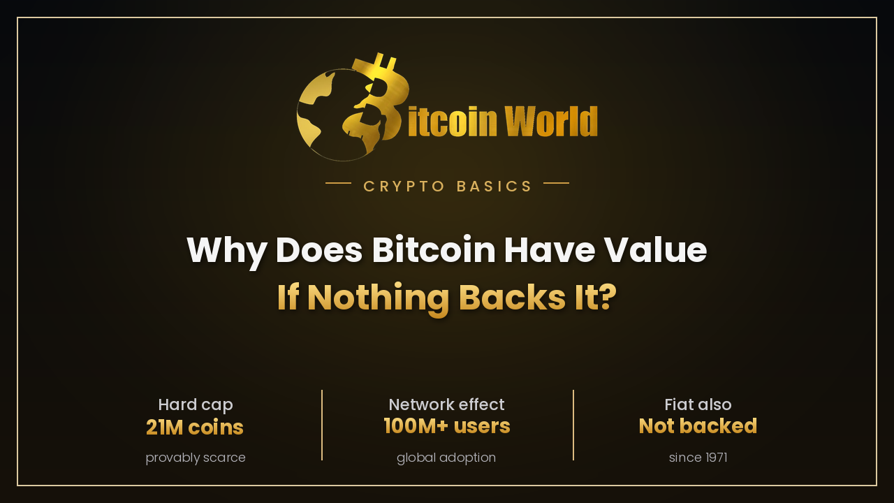 Why Does Bitcoin Have Value If Nothing Backs It?