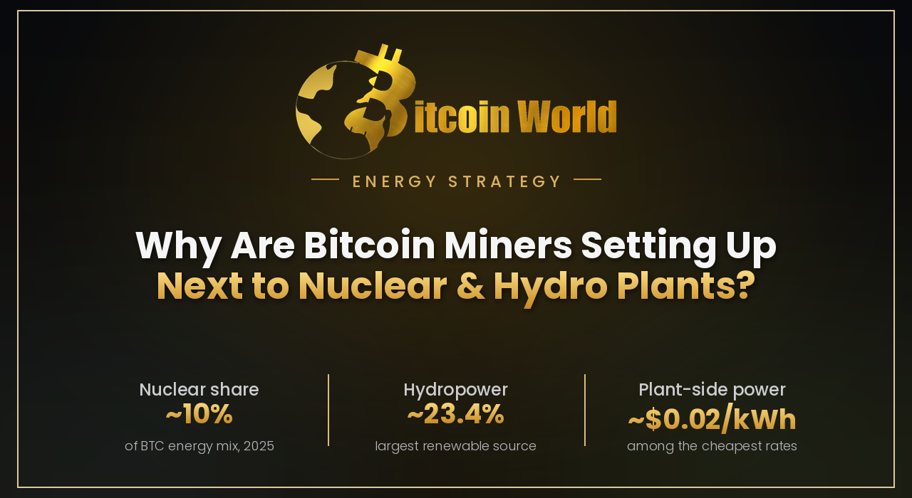 Why Are Bitcoin Miners Setting Up Next to Nuclear and Hydro Plants?