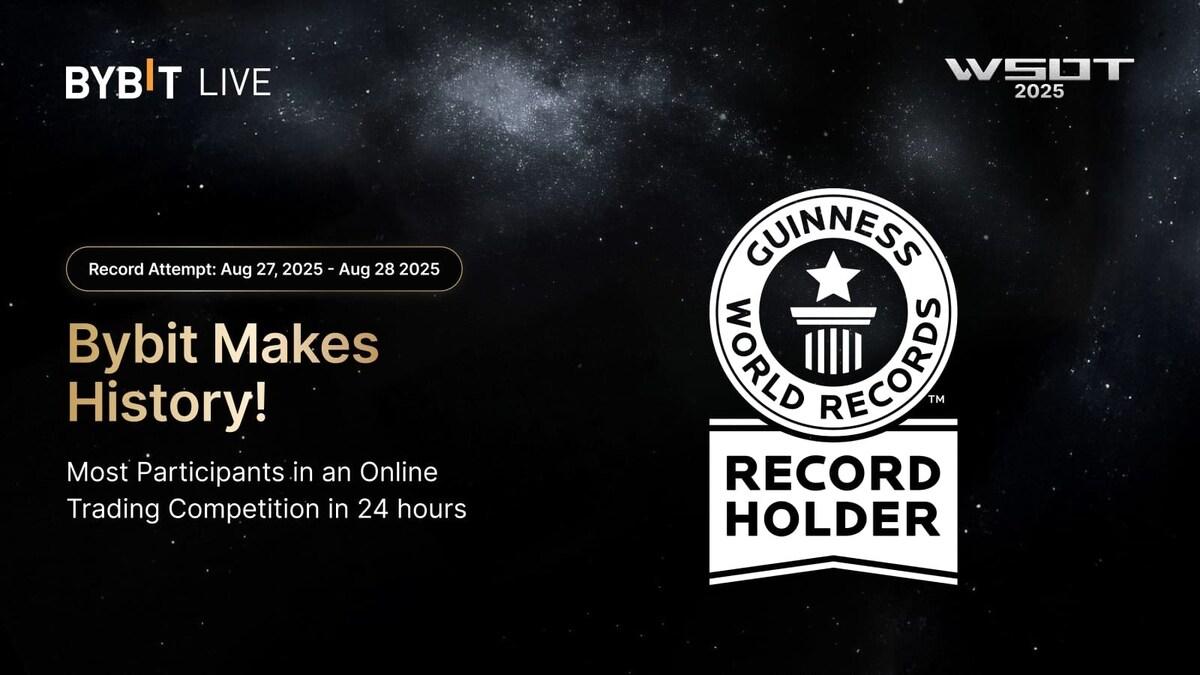 Bybit's WSOT Achieves New GUINNESS WORLD RECORDS™ Title With Highest Number of Online Trading Participants in a Day