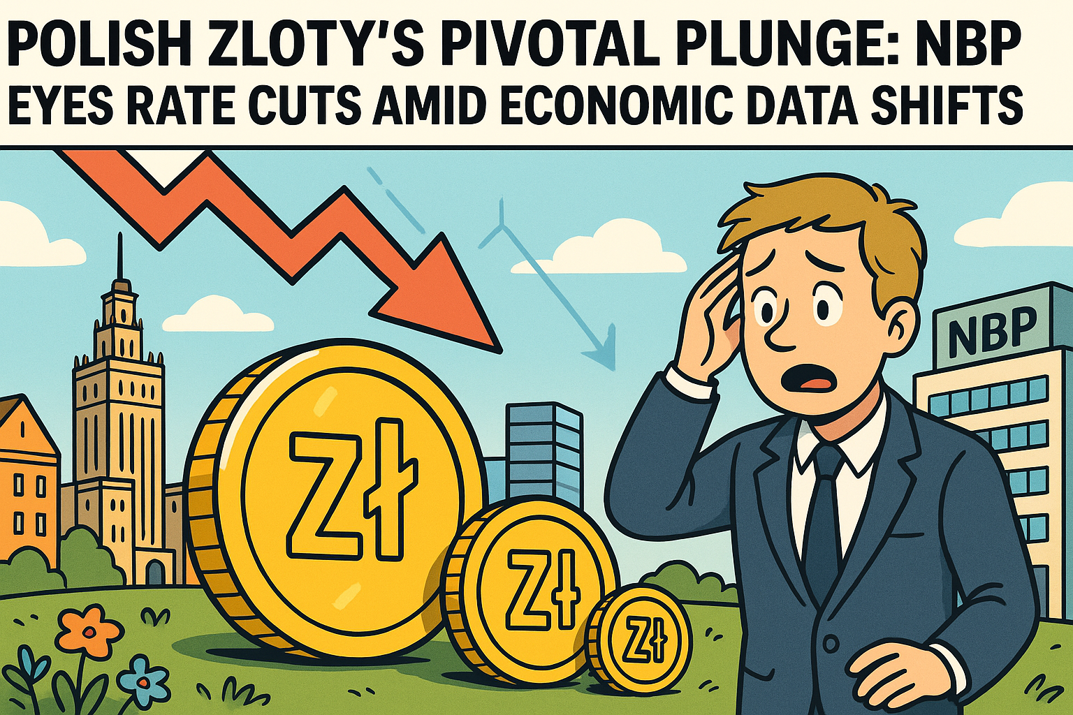 Polish Zloty's Pivotal Plunge: NBP Eyes Rate Cuts Amid Economic Data Shifts