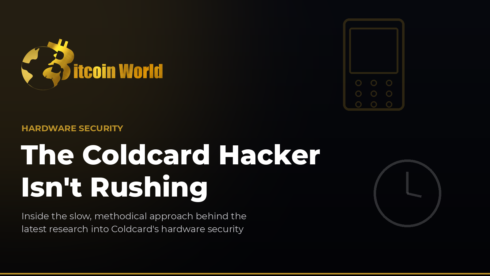 The Coldcard Hacker Isn’t Rushing – And That Should Worry Self-Custody Users More Than a Fast Cash-Out Would