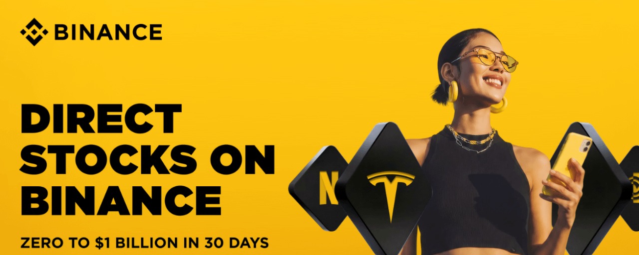 Binance Surpasses $1 Billion in Assets Under Management for Stocks Trading in 30 Days