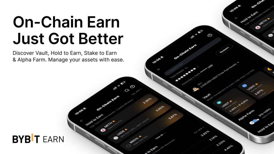 Bybit Introduces Upgraded On-Chain Earn Experience to Simplify Access to DeFi Yield Opportunities