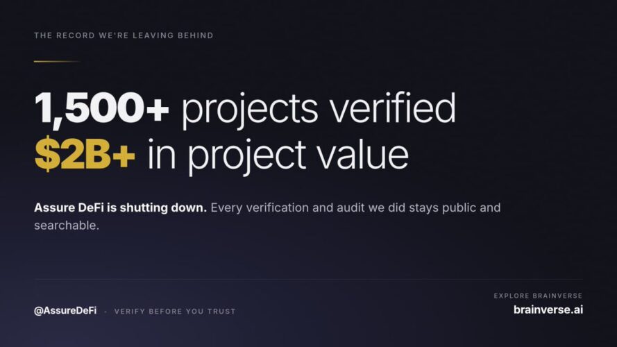 Assure DeFi Is Shutting Down as the Web3 Slowdown Hits Its KYC Business
