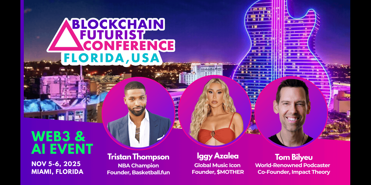 Blockchain Futurist Conference Florida 2025 Kicks Off in Just 2 Weeks, Featuring Iggy Azalea, Tristan Thompson, and Leaders in Web3 & AI