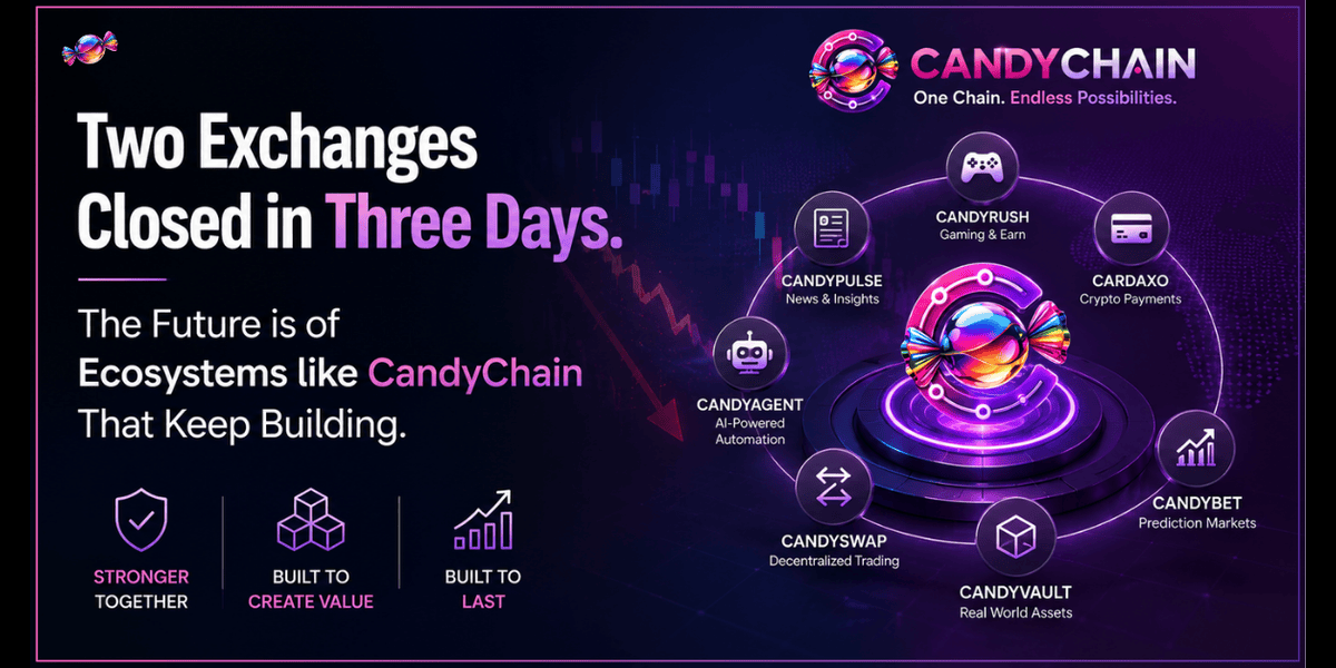Two Exchanges Closed in Three Days. The Future is of Ecosystems like CandyChain That Keep Building.