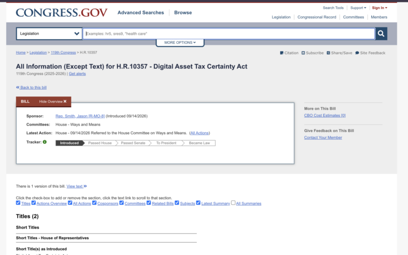 Washington's Crypto Tax Bill Targets the $2 Gas Fee Problem, and Delays the Harder Fights