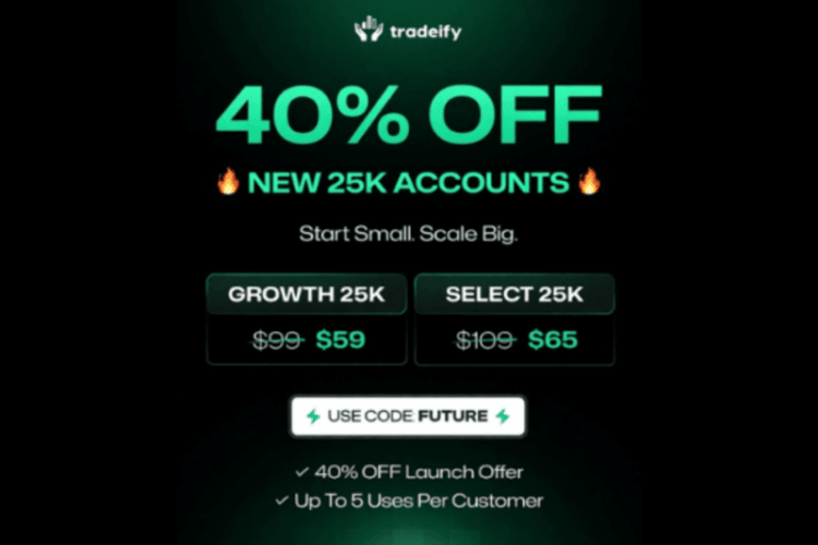 Tradeify 3.0 Launches With No Subscriptions, 90K USD Rewards & 40 Percent OFF Coupon Code