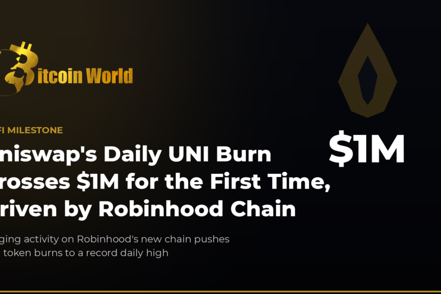 Uniswap's Daily UNI Burn Crosses 1 Million Dollars for the First Time, Driven by Robinhood Chain Activity
