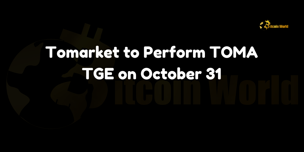 Tomarket announces TOMA Token Generation Event (TGE) on October 31, offering airdrops to users reaching L4 bronze level through platform participation.