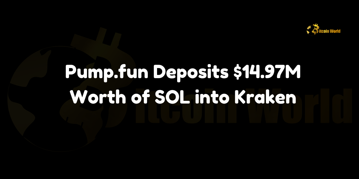 Pump.fun deposits $14.97M worth of SOL into Kraken.